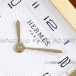 Replica Hermes Heure H 26mm Bvf White Dial In Yellow Gold On Brown Leather Strap (4)