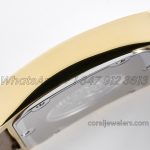 Replica Hermes Heure H 26mm Bvf White Dial In Yellow Gold On Dark Brown Epsom Leather Strap (7)