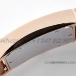 Replica Hermes Heure H 30.5mm Bvf White Dial In Rose Gold On Brown Leather Strap (7)