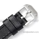 Replica Hermes Kelly 2 White Dial In Steel On Black Leather Strap Double Tour (9)