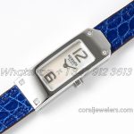 Replica Hermes Kelly 2 White Dial In Steel On Blue Alligator Strap (2)