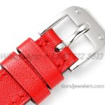 Replica Hermes Kelly 2 White Dial In Steel On Red Leather Strap Double Tour (9)