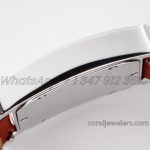 Replica Heure H 26mm Bvf White Dial In Steel On Brownish Leather Strap (7)