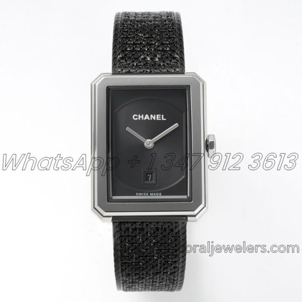 Replica Chanel Ladies Boy·friend Bvf Black Dial And Ss Bezel Swiss Quartz Movement (1)