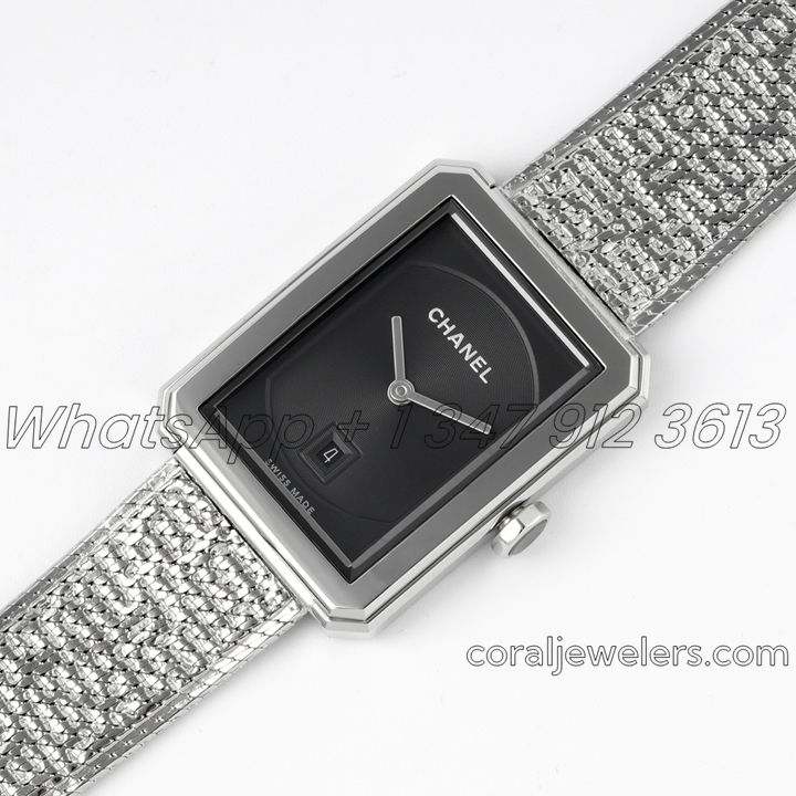 Replica Chanel Ladies Boy·friend Bvf Black Dial And Ss Bezel Swiss Quartz Movement (11)