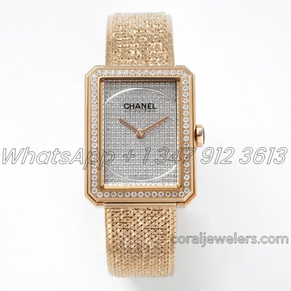 Replica Chanel Ladies Boy·friend Bvf Full Diamond Dials And Diamond Bezel Swiss Quartz Movement (1)