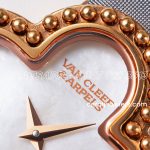 Replica Van Cleef & Arpels Alhambra Bvf 30.2mm Mop Dial In Rose Gold In Grey Strap (4)