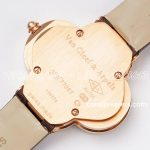 Replica Van Cleef & Arpels Alhambra Bvf 30.2mm Mop Dial In Rose Gold With Diamond In Brown Strap (8)