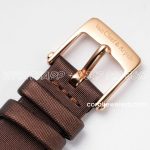 Replica Van Cleef & Arpels Alhambra Bvf 30.2mm Mop Dial In Rose Gold With Diamond In Brown Strap (9)