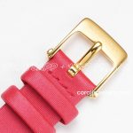 Replica Van Cleef & Arpels Alhambra Bvf 30.2mm Mop Dial In Yellow Gold In Red Strap (9)