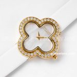 Replica Van Cleef & Arpels Alhambra Bvf 30.2mm Mop Dial In Yellow Gold With Diamond (3)