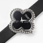 Replica Van Cleef & Arpels Alhambra Bvf 30.2mm White Dial In Steel On Black Strap (3)