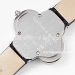 Replica Van Cleef & Arpels Alhambra Bvf 30.2mm White Dial In Steel On Black Strap (8)