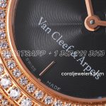 Replica Van Cleef & Arpels Charms Bvf 253238mm Black Dial In Rg Diamond Bezel (5)