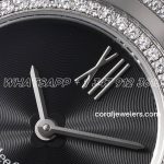 Replica Van Cleef & Arpels Charms Bvf 253238mm Black Dial In Steel Diamond Bezel (4)