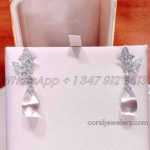 Boucheron Nature Triomphante Lierre De Paris Stud Earrings 18k White Gold (2)