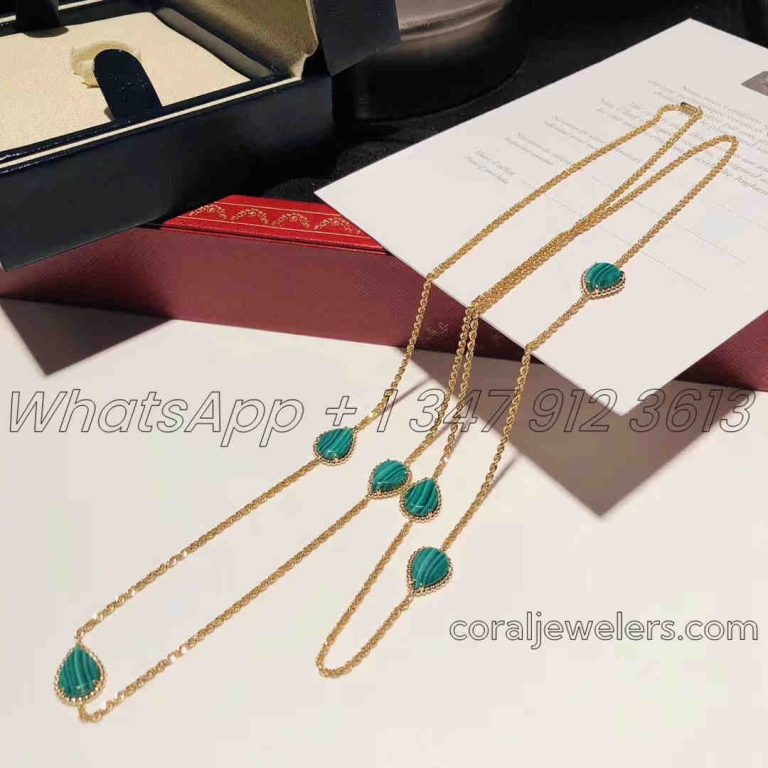 Boucheron Serpent Bohème Couleur Yellow Gold Malachite Necklace Jcl00988 (3)